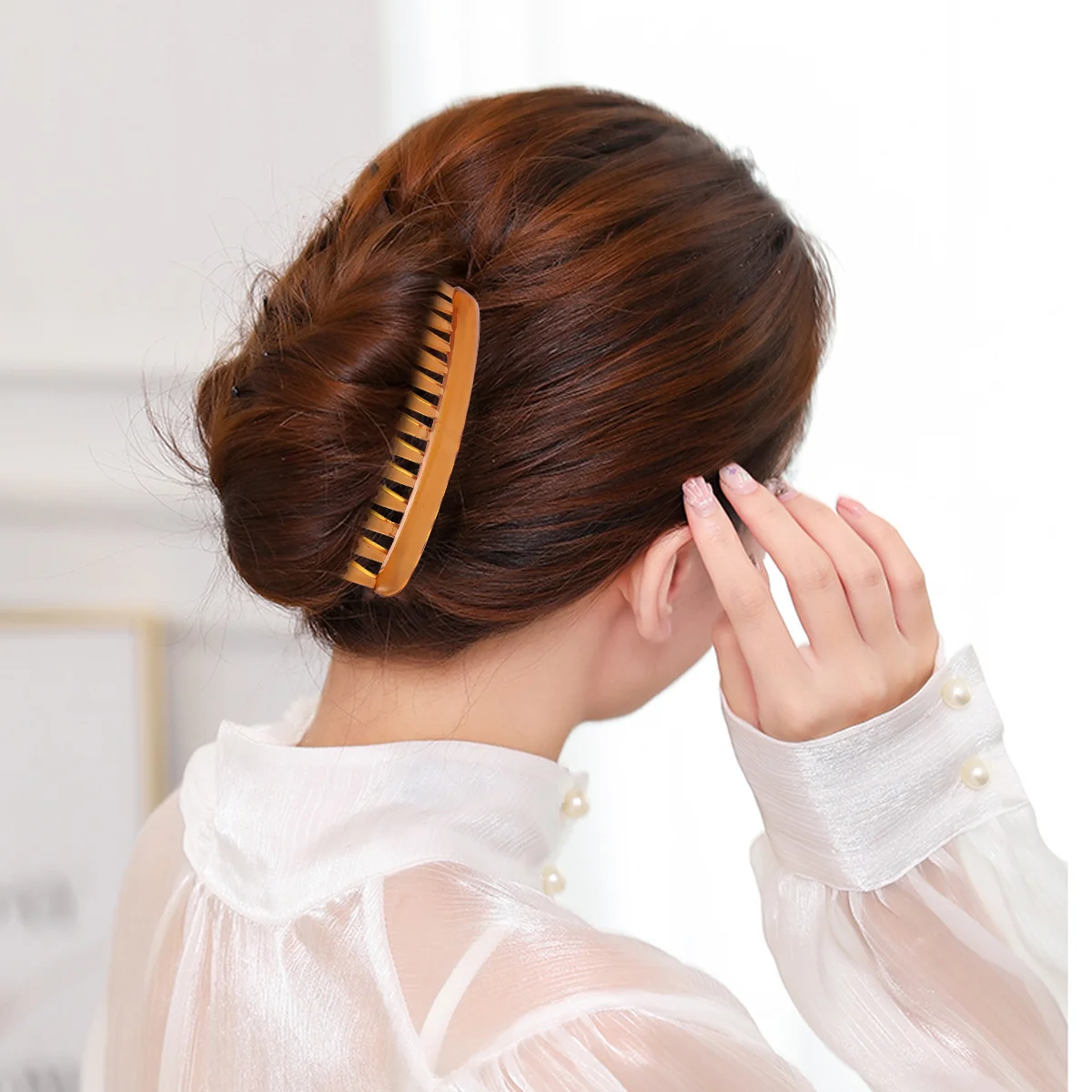 

15Pcs Side Hair Clip Combs Wave Design Plastic for Thin Hair Secure Fastening Everyday Use Elegant Style Accessories
