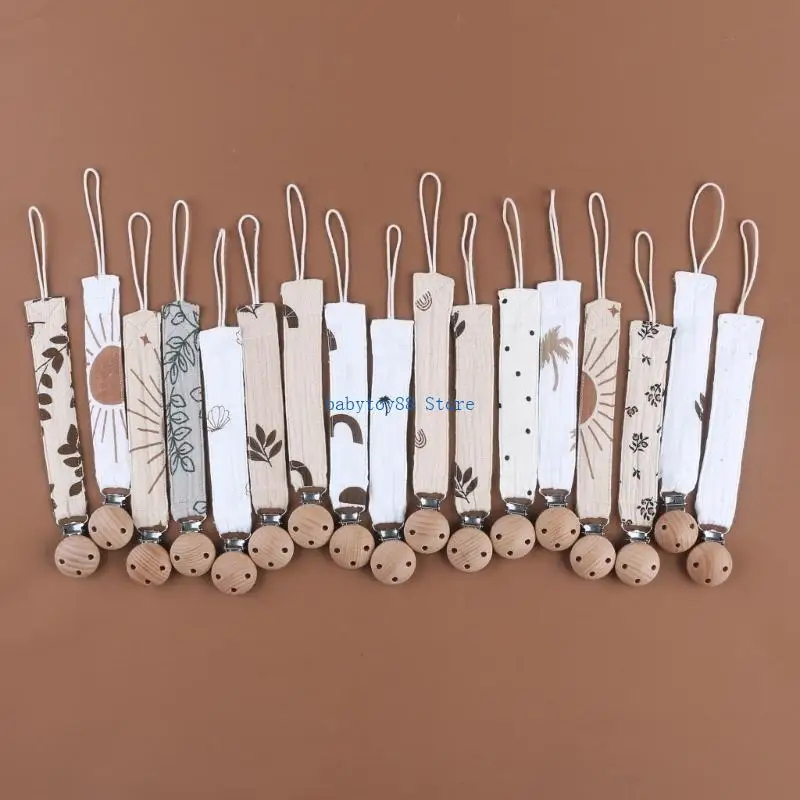 

Y4UD Newborn Pacifier Hanging Rope Dummy Chain Cotton Cloth Teether Clip Accessories