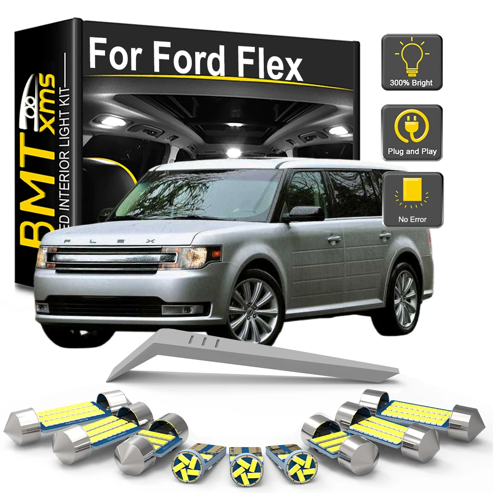6/10/18PCS LED Interior Light Bulb Kit For Ford Flex 2012 2013 2014 2015 2016 2017 2018 2019 LED Car Dome Lamp Canbus,Map Dome