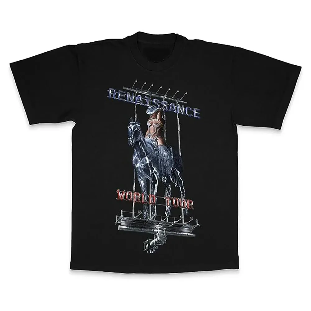 Cotton T Shirt Beyonce Official Renaissance World Tour Merch Billboard T-Shirt Men Women Hip Hop Oversized Fashion Streetwear