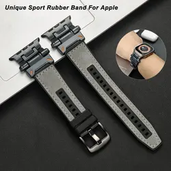 TPU Sport Strap For Apple Watch 9 45mm Ultra 2 49MM 44mm 42mm Silicone Bracelet for iWatch9 8 SE 7 6 4 5 3 2 1 Band Accessories