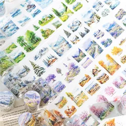 Mr. Paper, 200cm/roll, Four Seasons Forest Plants PET Die Cutting Tape, Scrapbook Diary DIY Collage Decorative Stickers