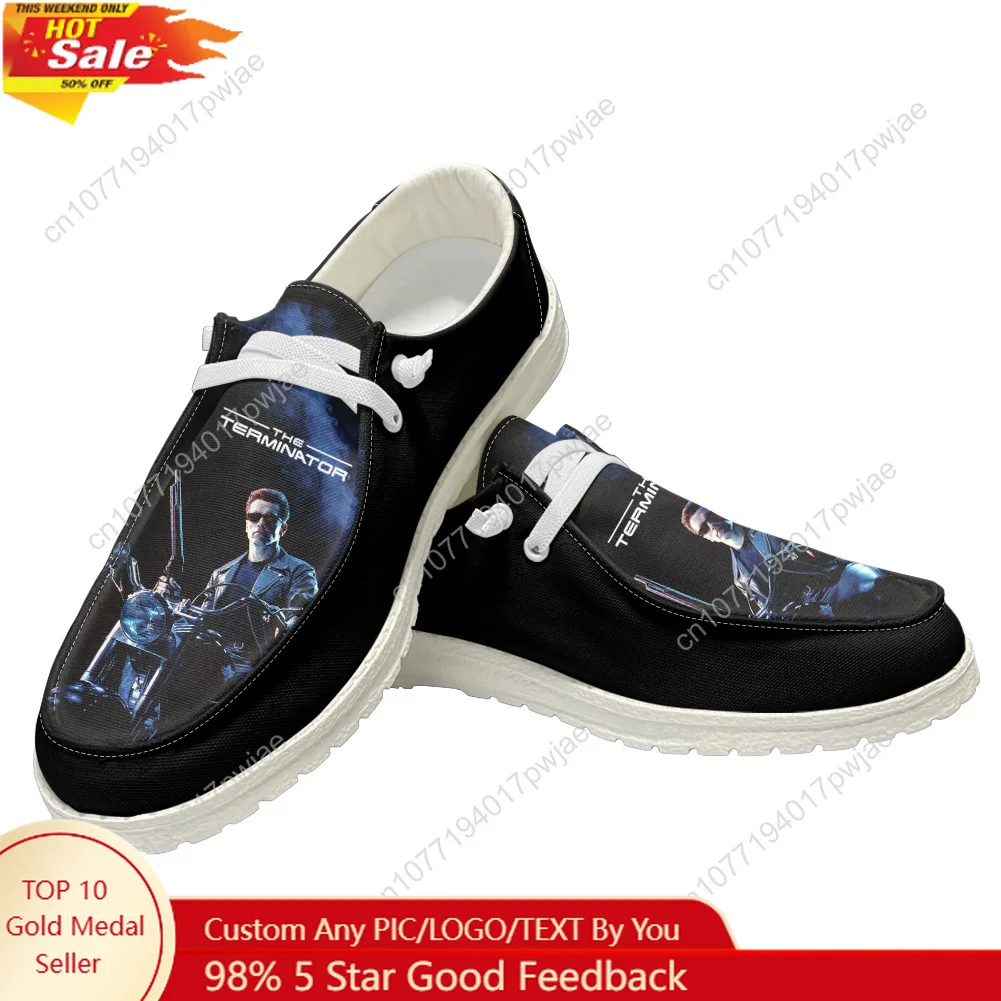 

Movie Terminator A-Arnold S-Schwarzenegger Flat Casual Shoes Mens Womans Outdoor Lightweight Customize Hiking Shoes