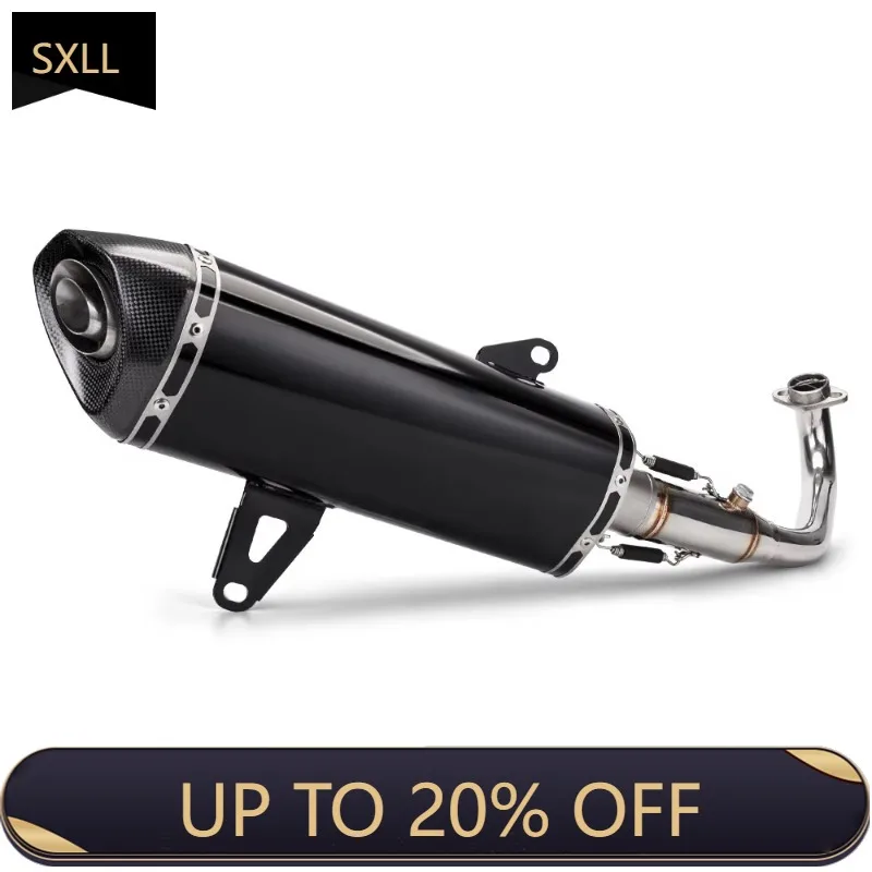 

SXLL For Xmax300 XMAX 300 2017-2024 High Performance Motorcycle Full Exhaust System Retrofit Front Pipe Connection Carbon Muffle