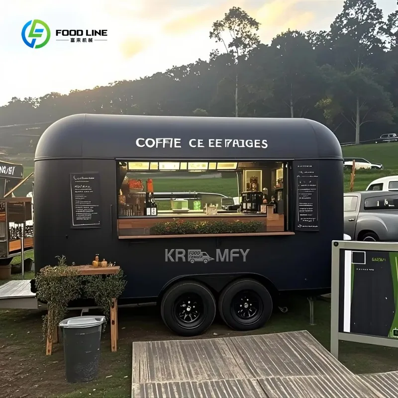 2025년형 중국산 이동식 푸드트럭 (스테인리스 스틸, 완비된 장비 포함) 미국 판매