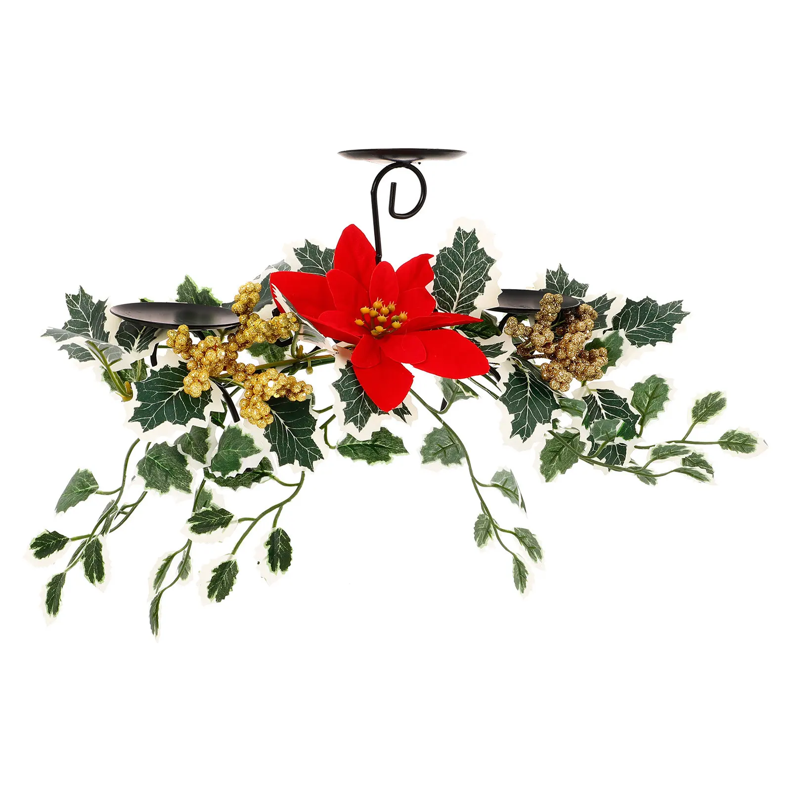 

Винтажный железный подсвечник-подставка для рождественской пуансетии, декоративный центральный элемент для свадеб, отелей и настольного декора