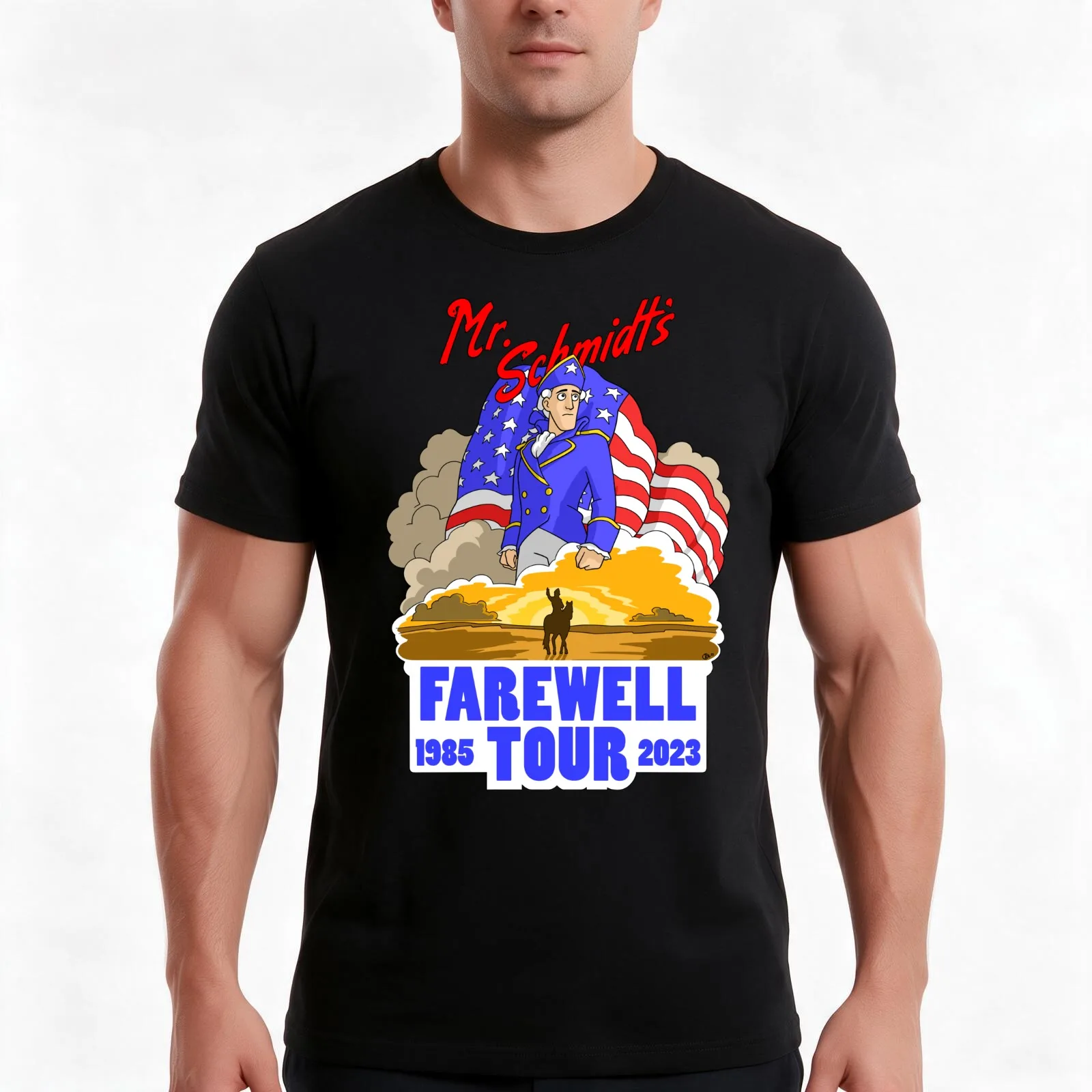 Schmidt Farewell Tour T-Shirt, Summer Casual Cotton Tee, Oversized Streetwear Tops, Vintage Graphic Print, Unisex Men Women
