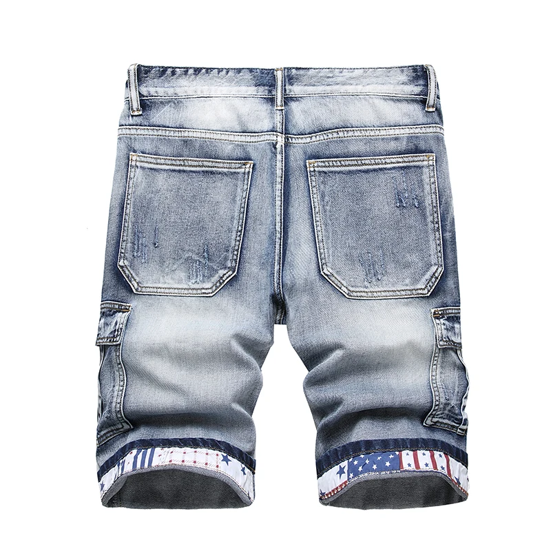 2024 Summer New Men\'s Short Jeans Brand Clothing Bermuda Cotton Shorts Men Streetwear  Breathable Casual Denim Shorts