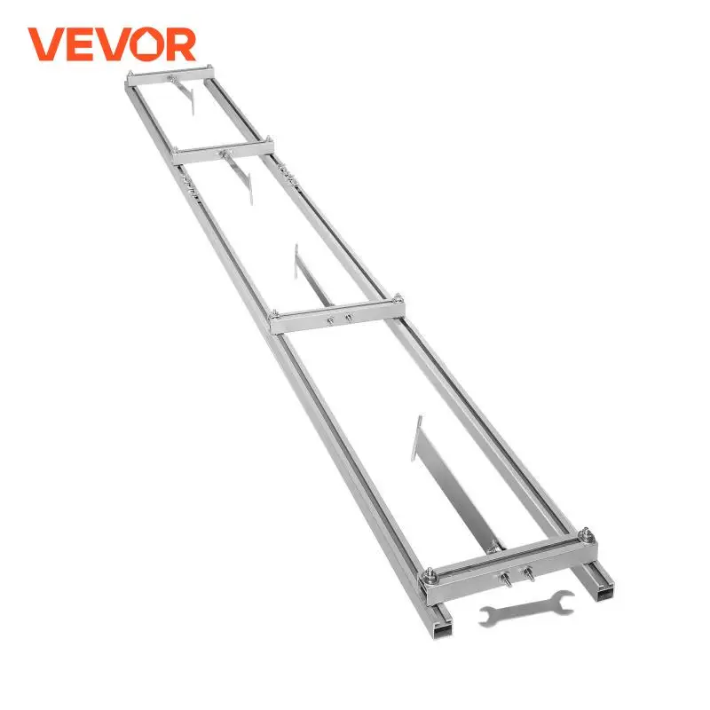 VEVOR Rail Mill Guide System 6/9ft Milling Guide 2 Crossbar Kits Chainsaw Aluminum Saw Mill Planking Work with Chainsaw Mills