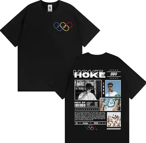 Rapper HOKE Bbo Album 2025 Tour T-shirt Mens Clothing Hip Hop VintageHigh Quality T Shirts Unisex Fashion Casual Comfort T Shirt