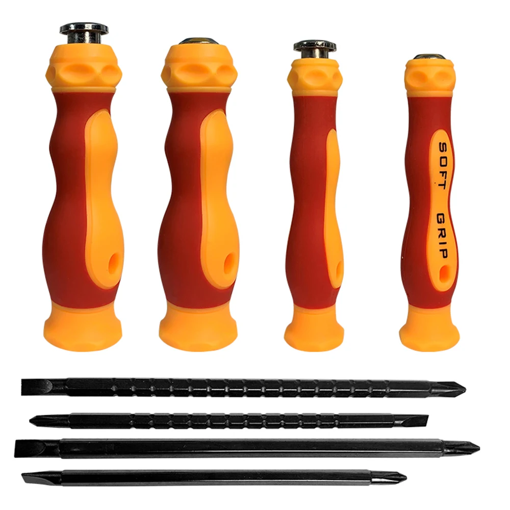 Herramientas manuales, destornillador, Mini Kit de destornilladores, destornillador pequeño portátil con cabeza de rábano, herramientas de reparación de automóviles de precisión, reparación de mango