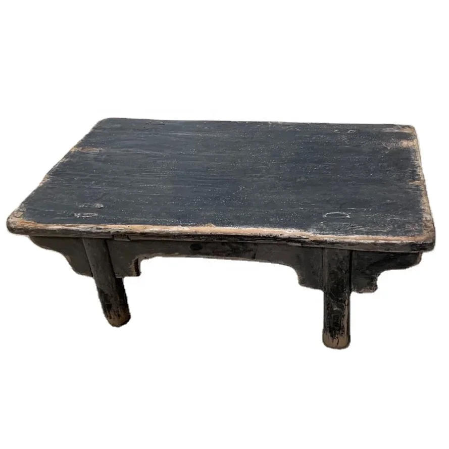 Nordic style Antique Small Reclaimed Wood Sofa End Coffee Side Table Living Room Coffee Side Table