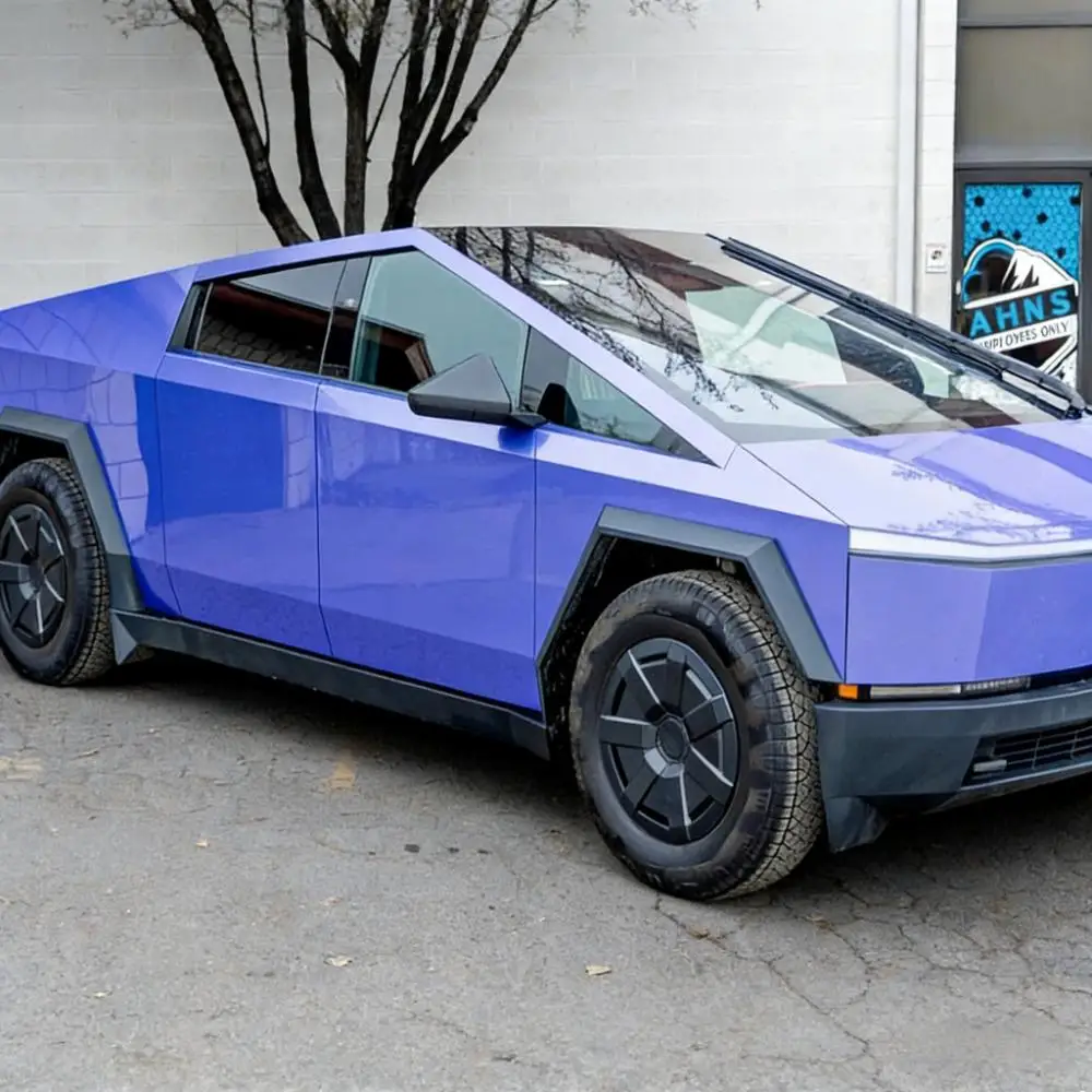 

For Tesla Cybertruck Pre-Cut Paint Protection Film DIY Color Change Gloss Purple Lava Orange PVC Vinyl Wrap Color Change Wrap