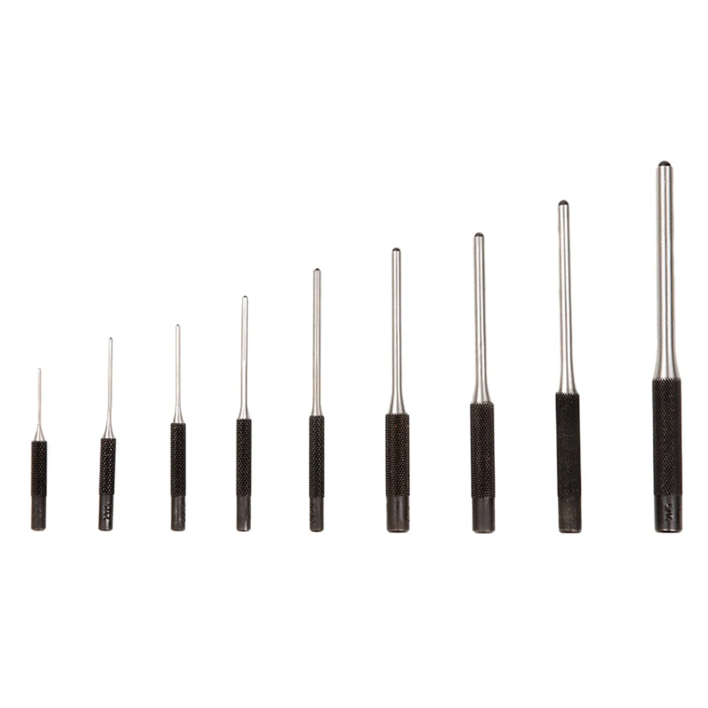 Cleverly Designed 9pcs Roll Pin Punches Reliable Hand Tools Crafted from Premium Chrome Vanadium Steel Material