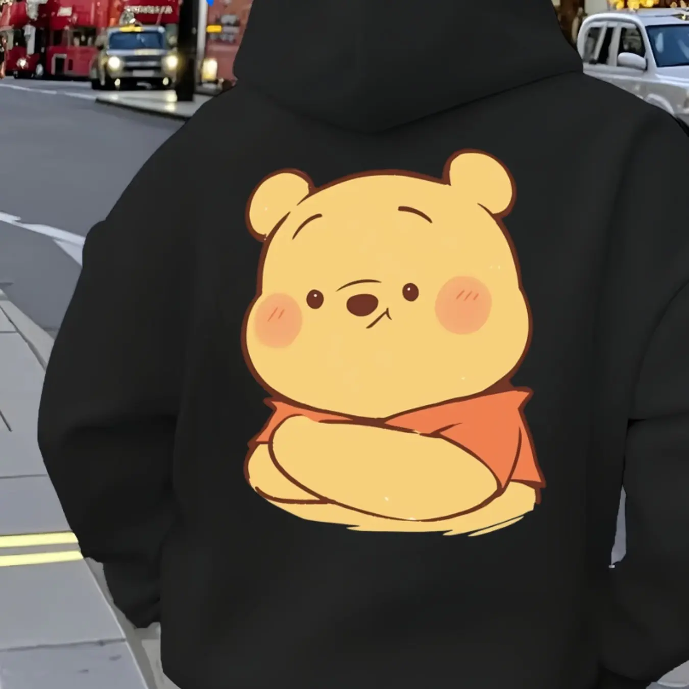 

Женские толстовки с капюшоном Disney Winnie The Pooh, модная уличная одежда большого размера, толстовки унисекс, осенне-зимние флисовые повседневные универсальные