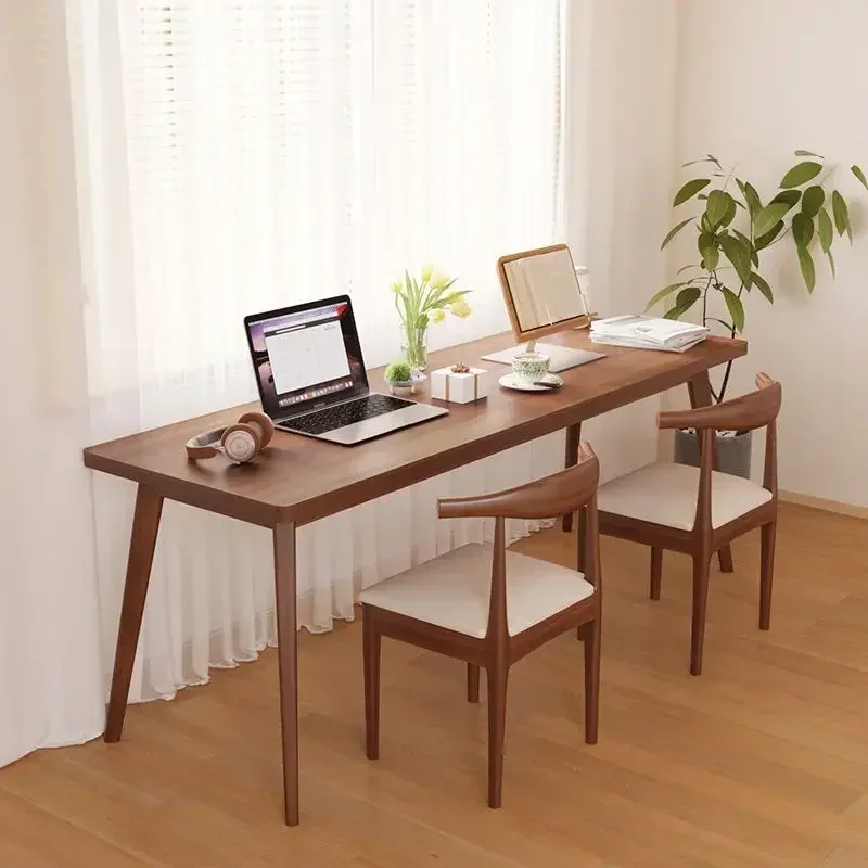 Long Table Internet Celebrity Rectangular Desk Home Double Desk Modern Simple Computer Desk Solid Wood Leg Workbench