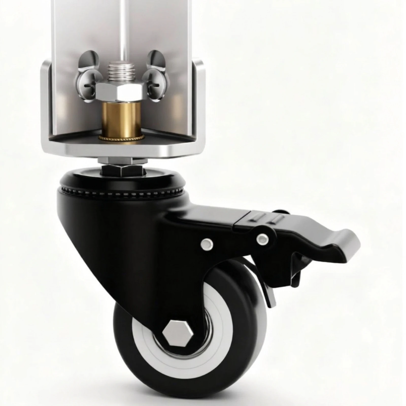 4 Pieces Angle-Steel Caster Easy to Install L-Bracket Casters Caster Wheel with Bracket Smooth Rolling Hardware Heavy Duty