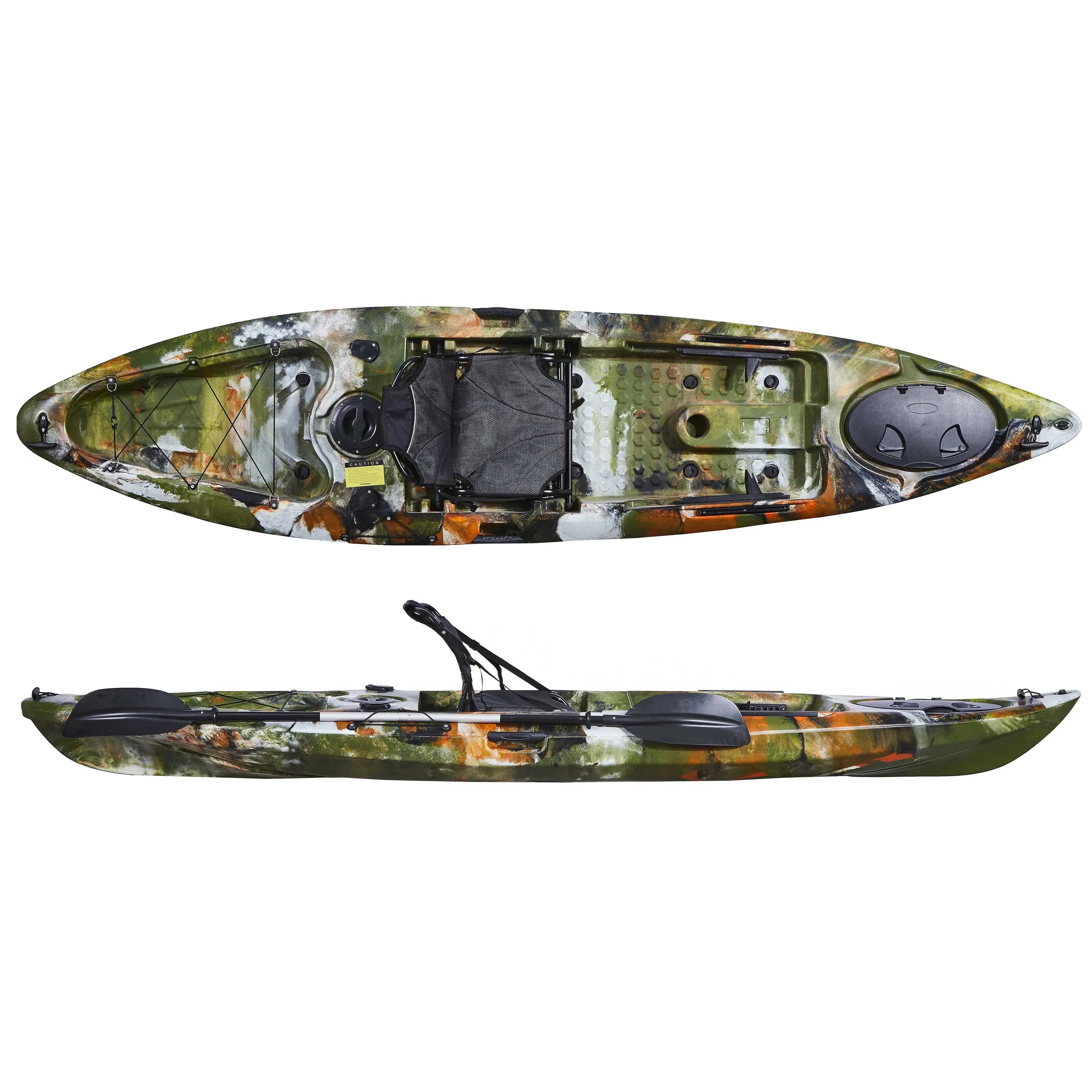 12FT Best Seller 1 Person Fishing Kayak With Foot Braces For Fisher Ship To The Port