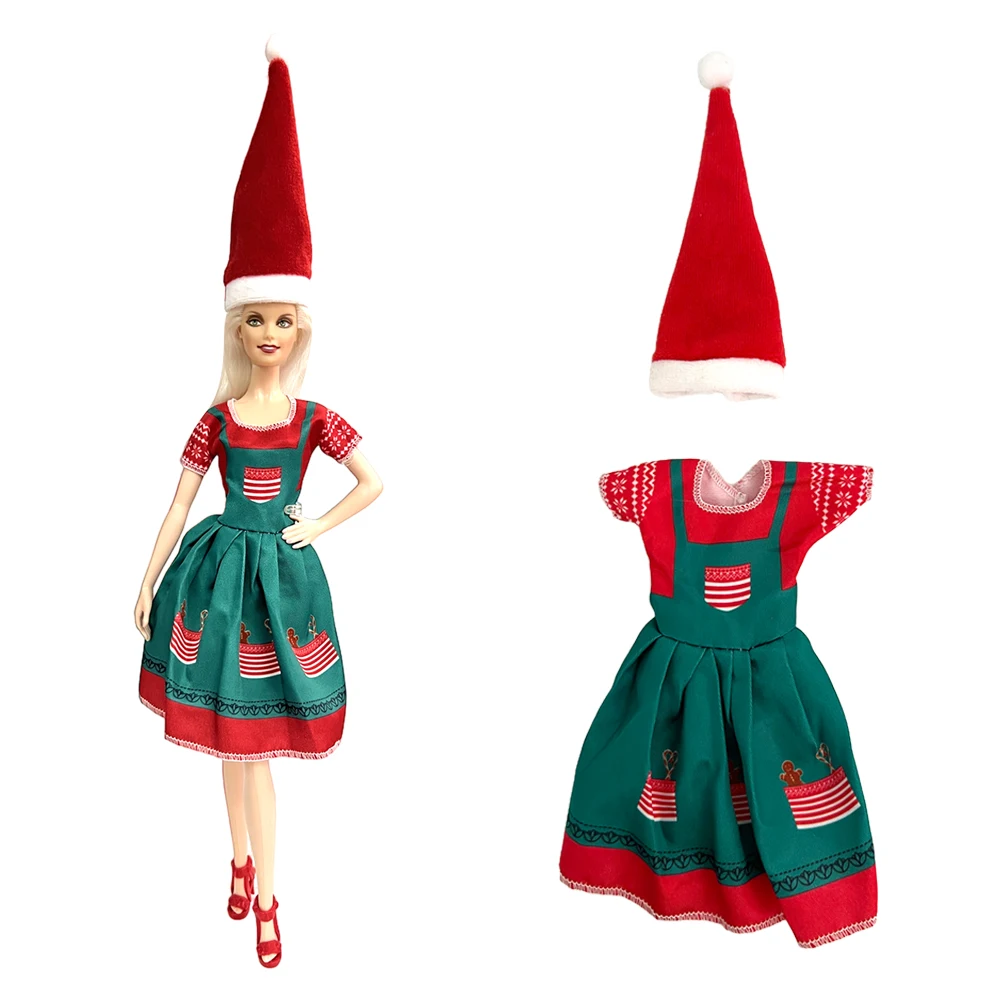 NK New Arrive Hot Sale Fashion Clothes For 1/6 Doll Chirstmas Dress Wear Outfit For 30cm Doll Accessories Kids DIY Toy Gift