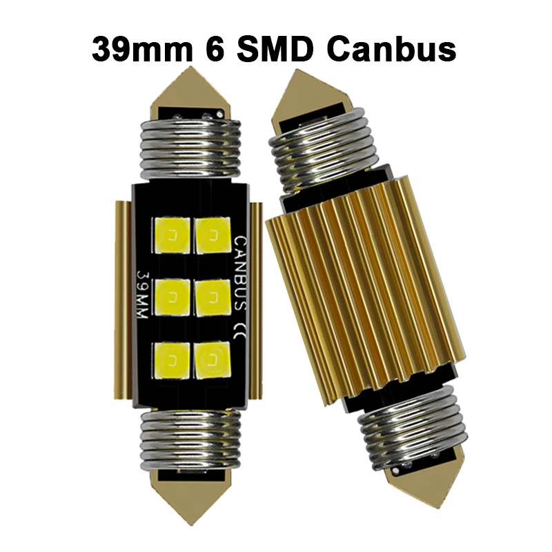 600PCS New c5w led 31mm 36mm 39mm 41mm 6SMD 3030Chips LED Festoon Bulb Car Dome Light Canbus No Error Auto Interior Reading Lamp