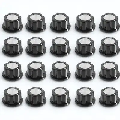 

20Pcs Potentiometer Control Knobs Bakelite Wear-Resistant Adjustable Rotate Button Potentiometer Volume Control Replacement
