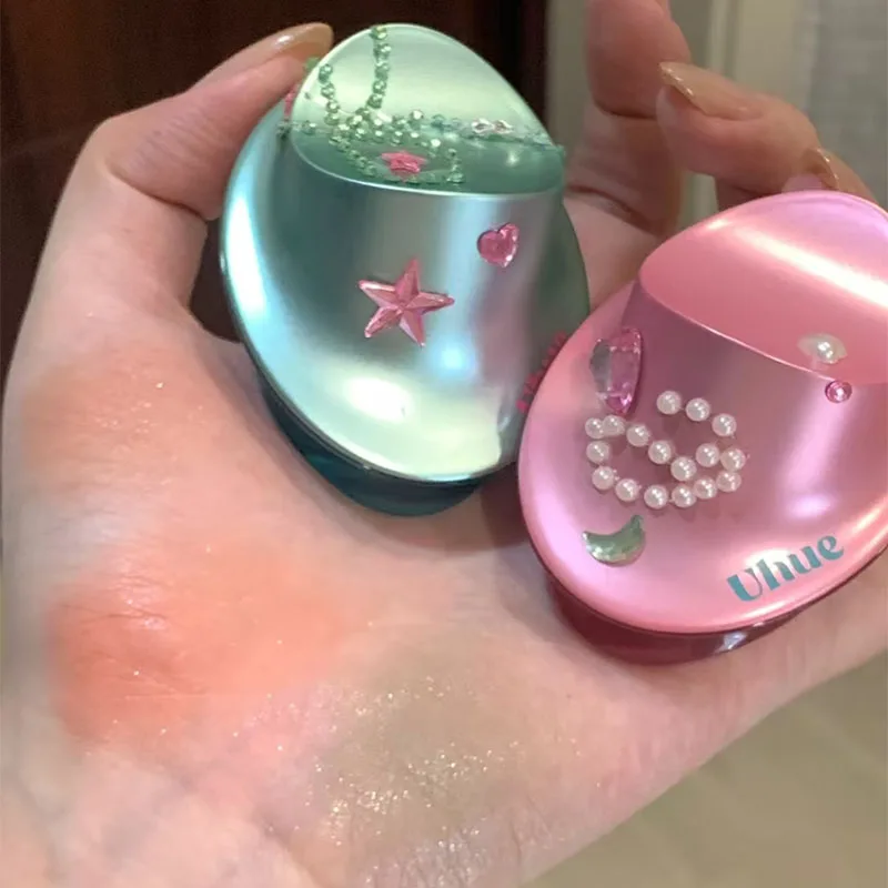 

Uhue Eye Lip Cheek 3 in1 Cream Mist Soft Shimmer Multi-use Fine Flash Non-stick Cup Longlasting Lipstick Eyeshadow Blush Makeup