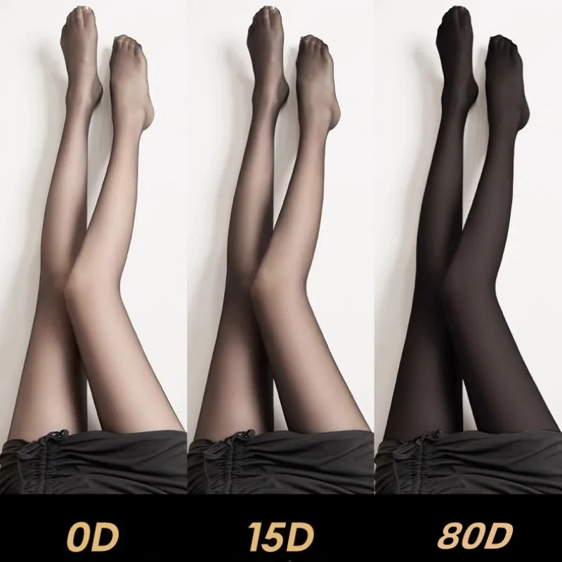 Women Silk Black Stockings Slim Breathable Pantyhose JK Leggings Socks Anti-hook See Through Stockings Ultra Thin Tights Hosiery