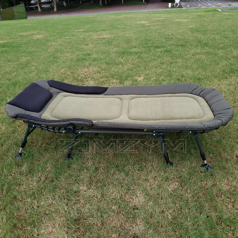 Folding Bed Recliner Single Office Household Camping Portable Nap Bed Simple Design for Lunch Breaks，Lounge Chair