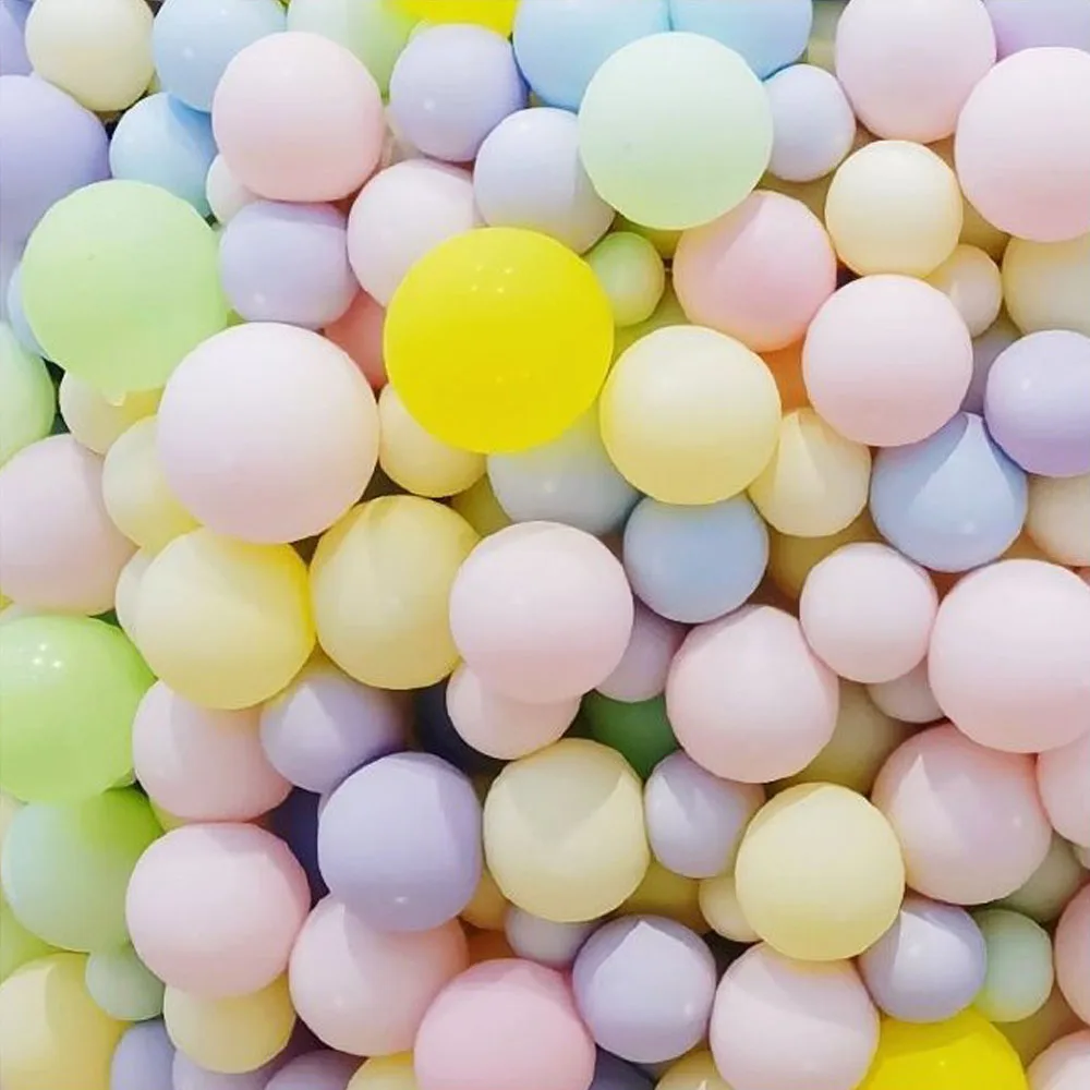 

100PCS 10Inch Double Layer Macarons Pastel Candy Balloons Birthday Wedding Kid Toy Decor Helium Baloons Baby Shower Air Globos