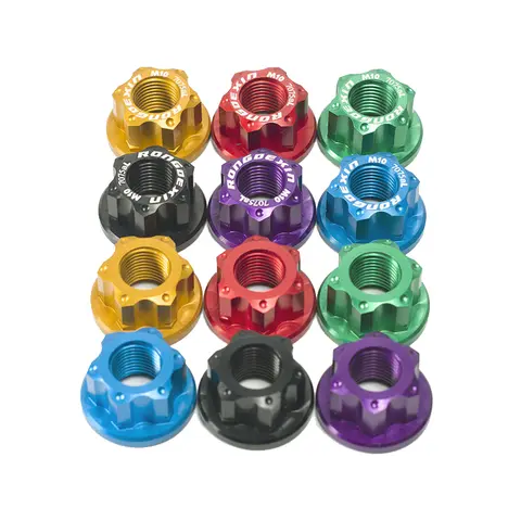 2PCS 자전거 3/8 M10 M9 허브 너트 고정 기어 용 볼트 나사 산악 자전거 전면 및 후면 자전거 바퀴 차축