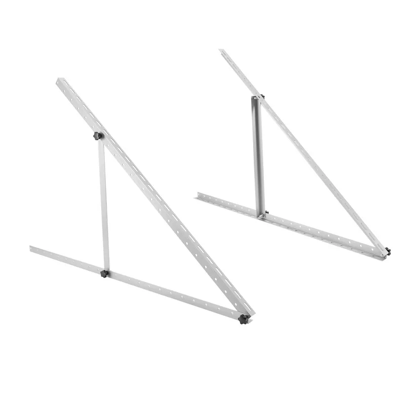 Suporte triangular do painel solar, montagem ajustável Tilt, suportes de montagem duráveis, 45 ", 2pcs