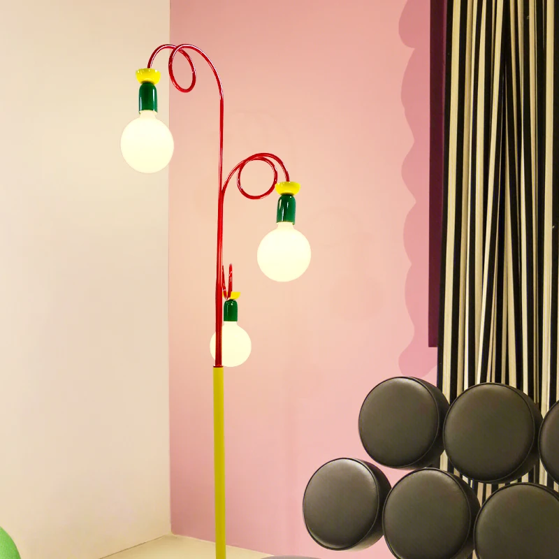 Nordic Kids Room Floor Lamp Art LED Floor Lamp For Child Bedroom Living Room Restaurant Bar Decor Creative Kawaii Standing Lamp