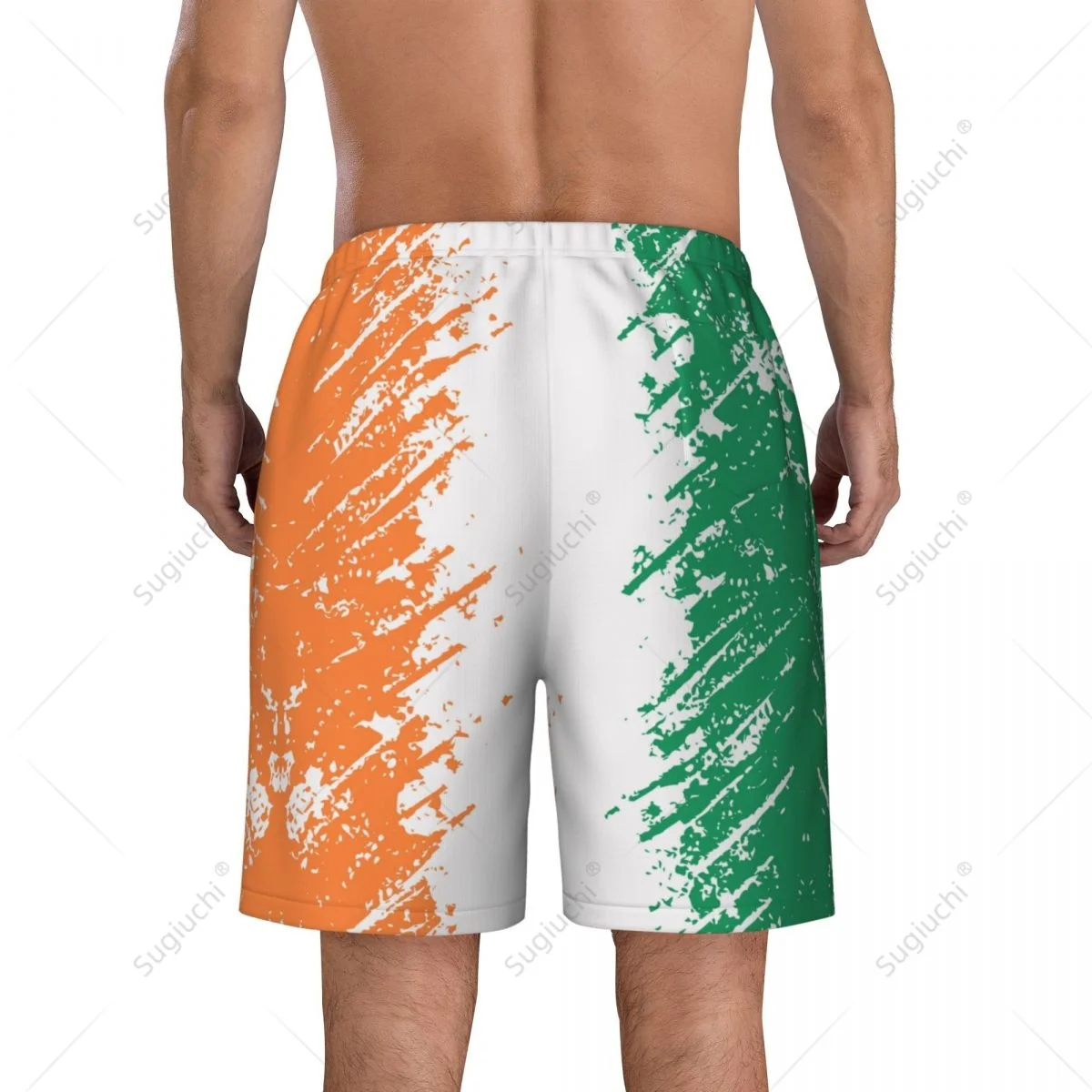 Men's Ireland Flag Beach Pants Board Shorts Surfing Boys Soccer Cycling Swimwear Running Polyester