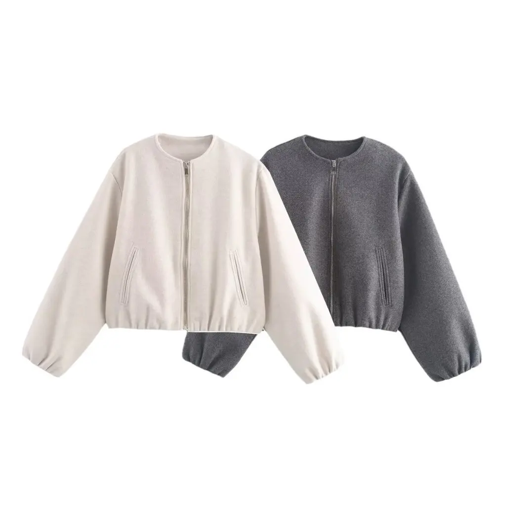 

Women's European And American-Style Two-color Soft Bomber Jacket Coat Fashion Upperwear