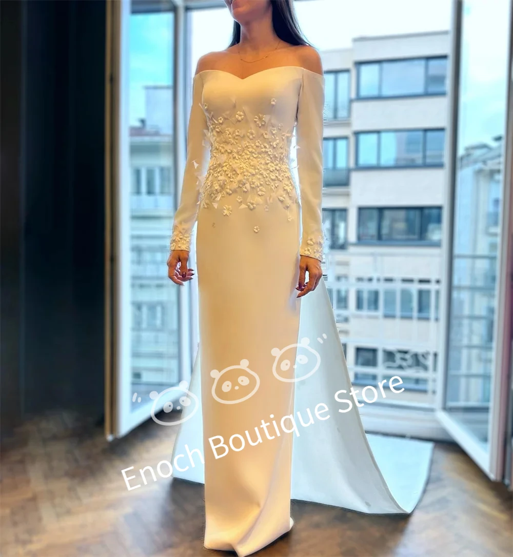 Customized S Applique Formal Evening A-line Off-the-shoulder Bespoke Occasion Gown Long Drs Saudi Arabia