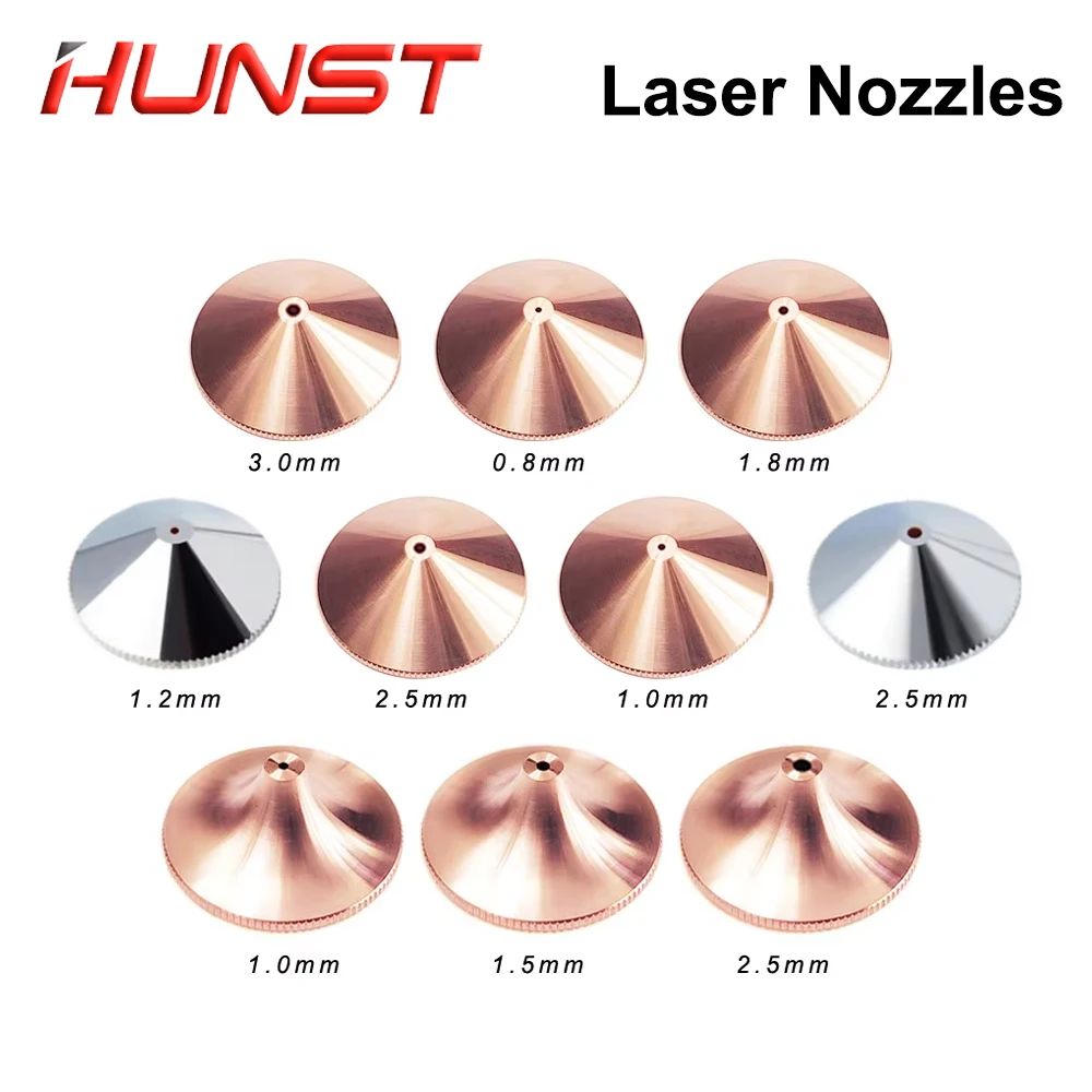 HUNST 10 Pcs Laser Nozzle Single Double Layer Dia.28mm Caliber 0.8-4.0 For Raytools Precitec WSX Fiber Laser Cutting Head