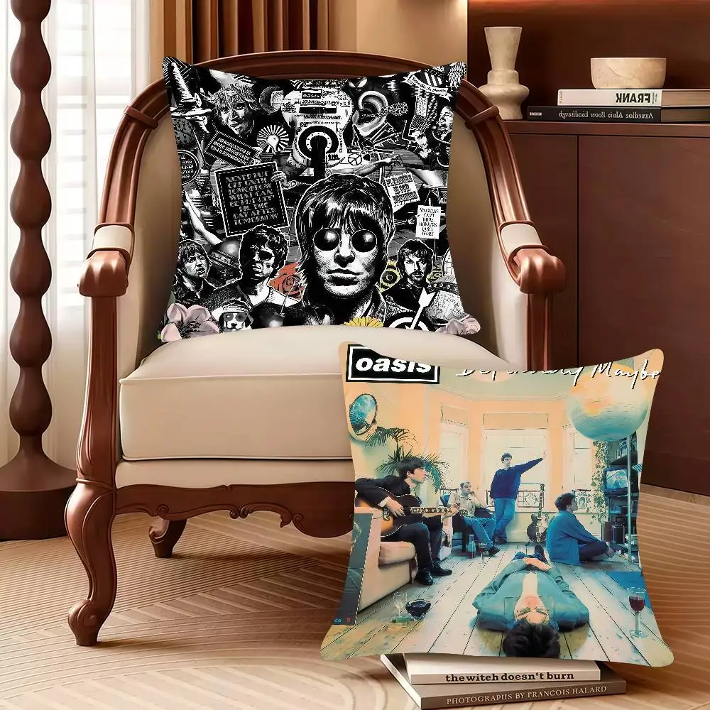 

Band O-Oasis Definitely Maybe Pillow Case Decor Protective Covers Comfortable Soft For Sofa Living Room Home Office