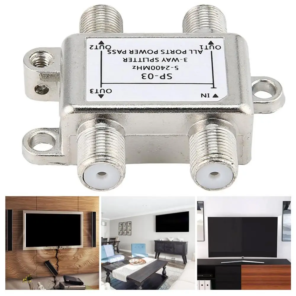 Kleine Satelliet Power Splitter 3-Way Splitter Drie Power Splitter JS-SP03 Splitter Splitter