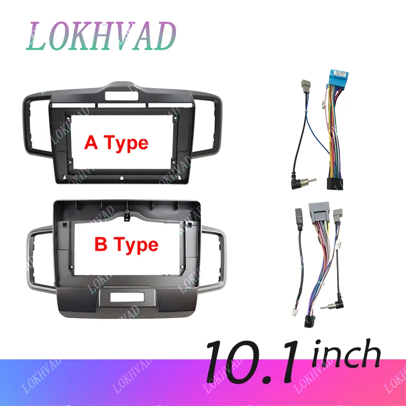 2 Din Car DVD Fascia Multimedia for Honda 2008-2013 FIT MPV FREED 10.1 Inch MP3 MP5 Video Audiostereo Panel Frame Cables Harness