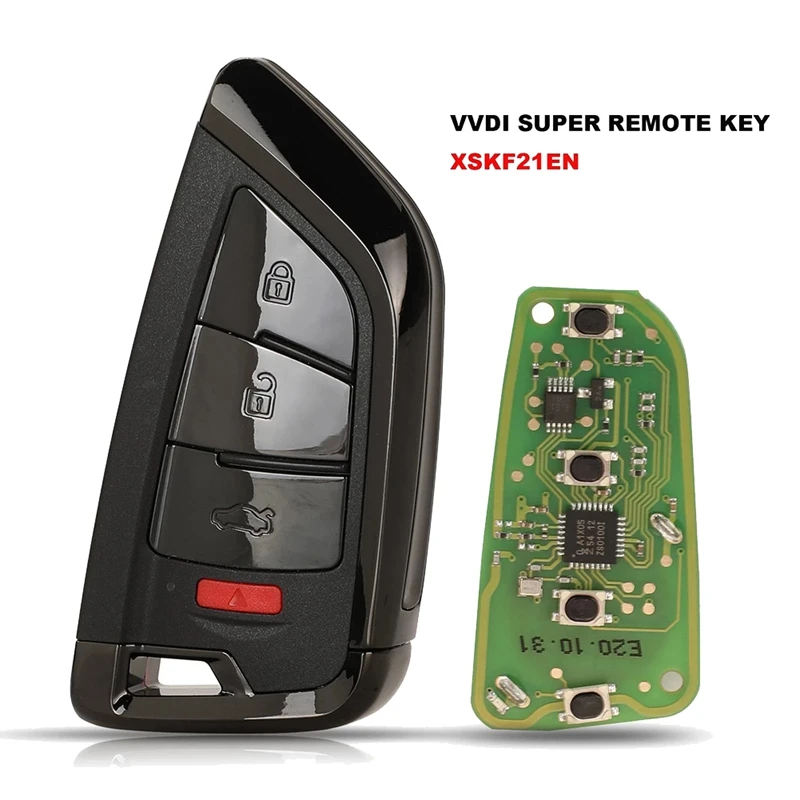 

1 Piece For Xhorse XSKF21EN Car Remote Key 4 Button Knife Style Fob For VVDI Key Tool (Black)