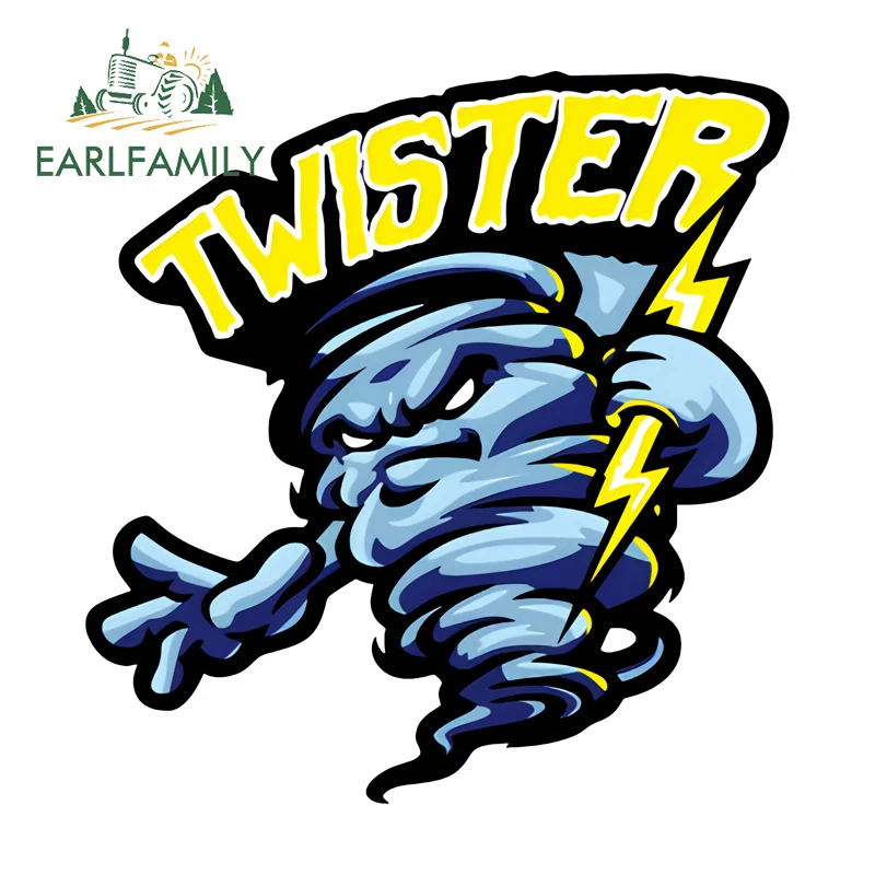 

Наклейки для автомобиля EARLFAMILY Lightning Tornado, наклейки на лобовое стекло, бампер, шлем, солнцезащитные, устойчивые к царапинам, декоративные элементы для стайлинга автомобиля