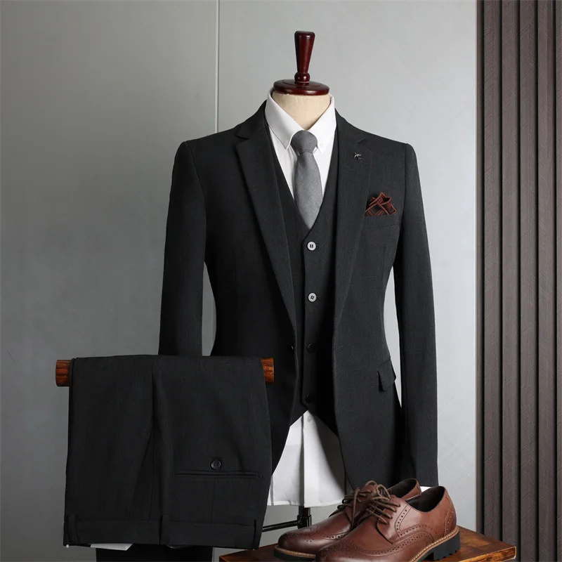 

W-184 suit men handsome slim wedding striped British style suit suit groom best man suit wedding dress