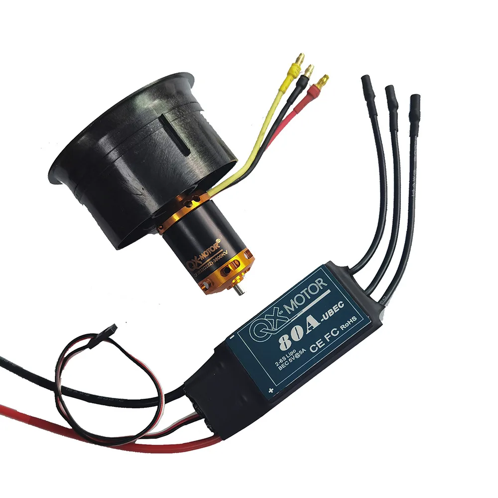 

2822 64MM 60A 80A ESC Manual Remote Control RC The assembly Ducted Fan Edf Motor