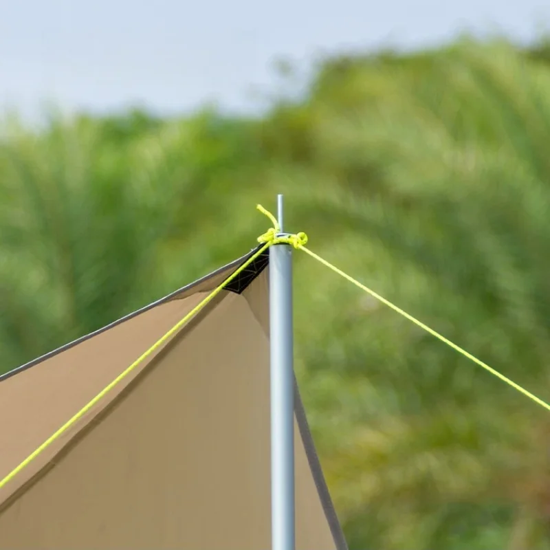 Outdoor Tent Support Poles Sectional Folding Storage Tarp Pole Thickened Steel Shelters Support Rods Camping Tent Accessories