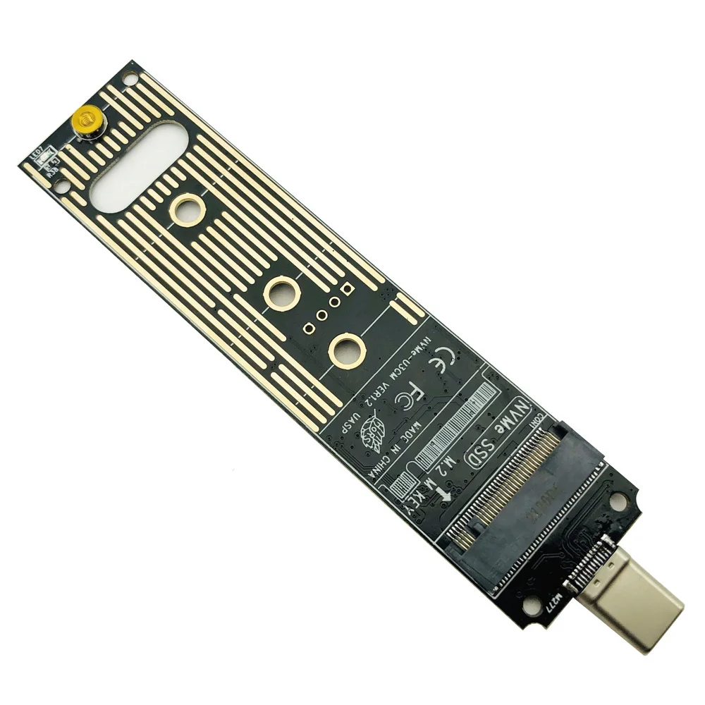 Nowy Adapter NVME na USB 3.1 type-c Adapter SSD M2 obudowa NVMe obudowa M.2 na USB 3.1 dla klucza NVME PCIE M 2230/2242/2260/2280 SSD