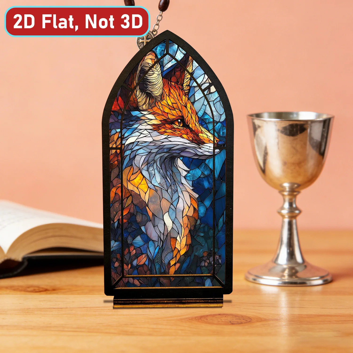 1pc Abstract Art Wolf Bookshelf Decor, Gothic Library Candle Holder for Book Lover, Housewarming & Valentine's Day Ornament Gift