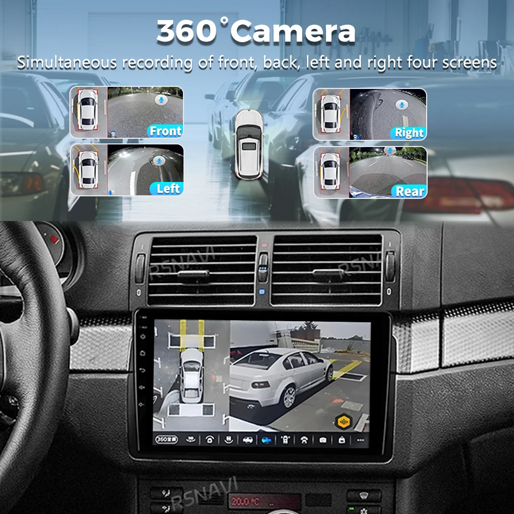 Android 14 untuk BMW 3-Series E46 M3 318 320 325 330 335 2K QLED Android Radio Multimedia Mobil pemutar Video AI suara CarPlay stereo