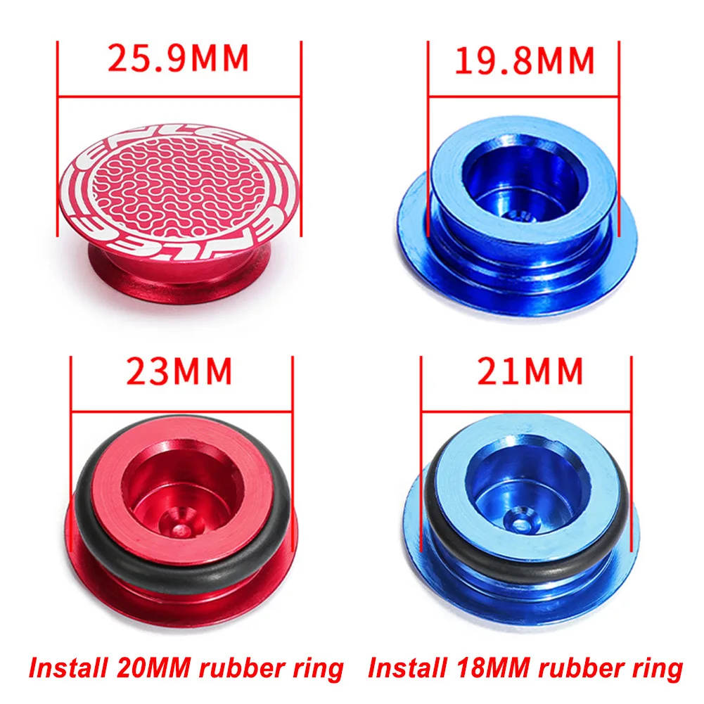 Easy Maintenance Bicycle Parts Crank Dust Cover Rubber Bands Aluminum Alloy Crank Dust Cover Fade-resistant High-grade