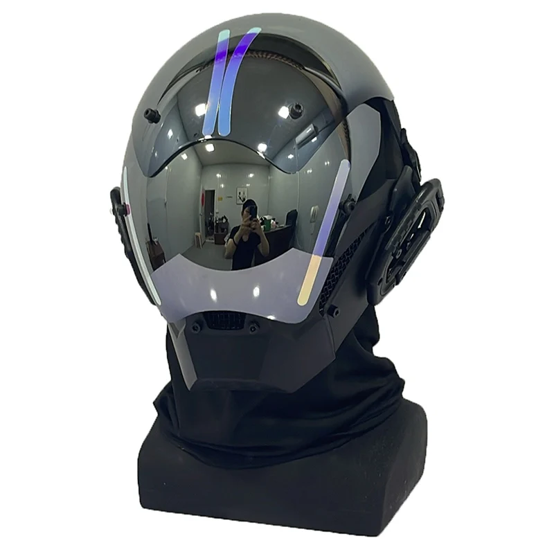 

JAUPTO Cyberpunk Mask Playing Cosplay Robocop of the Future Futuristic Cool Standard Model Science Fiction for Halloween Party