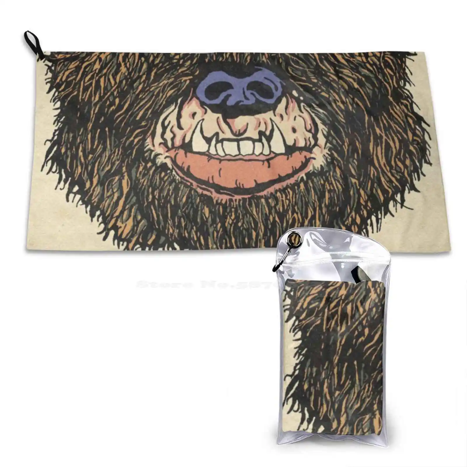 Mangy Midnight Custom Soft Sport Towels Home Outdoor Wolfman Monster Comic Halftone Werewolf Full Moon